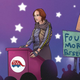 Felicity Jones plans on riding her "Blow Things Up" platform all the way to victory (illustration: Nick Wanserski